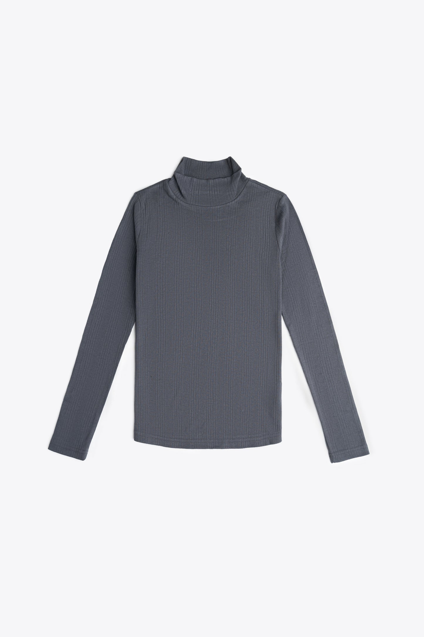 Mock Neck in Charcoal
