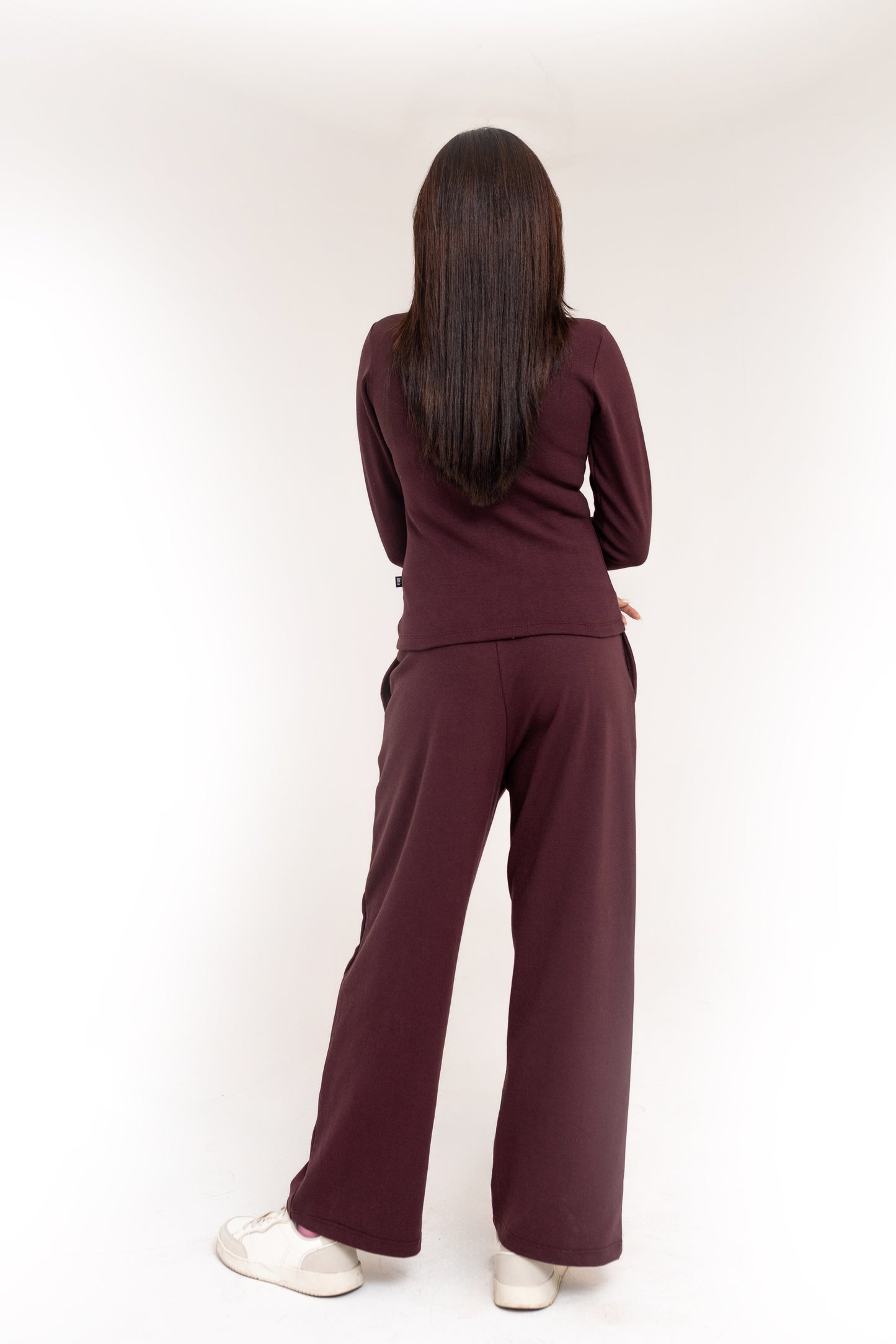 Stretchy Co-ord Set in Maroon