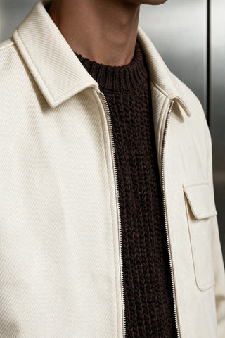 Twill Weave Wool Jacket / CREAM JACKET ATTIR-MEN