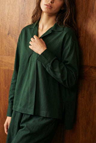 Pleated Co-ord Set in Bottle Green