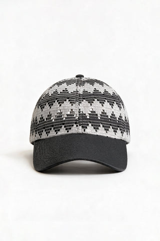 Crochet Panel Baseball Cap / GREY CAP ATTIR-UNISEX