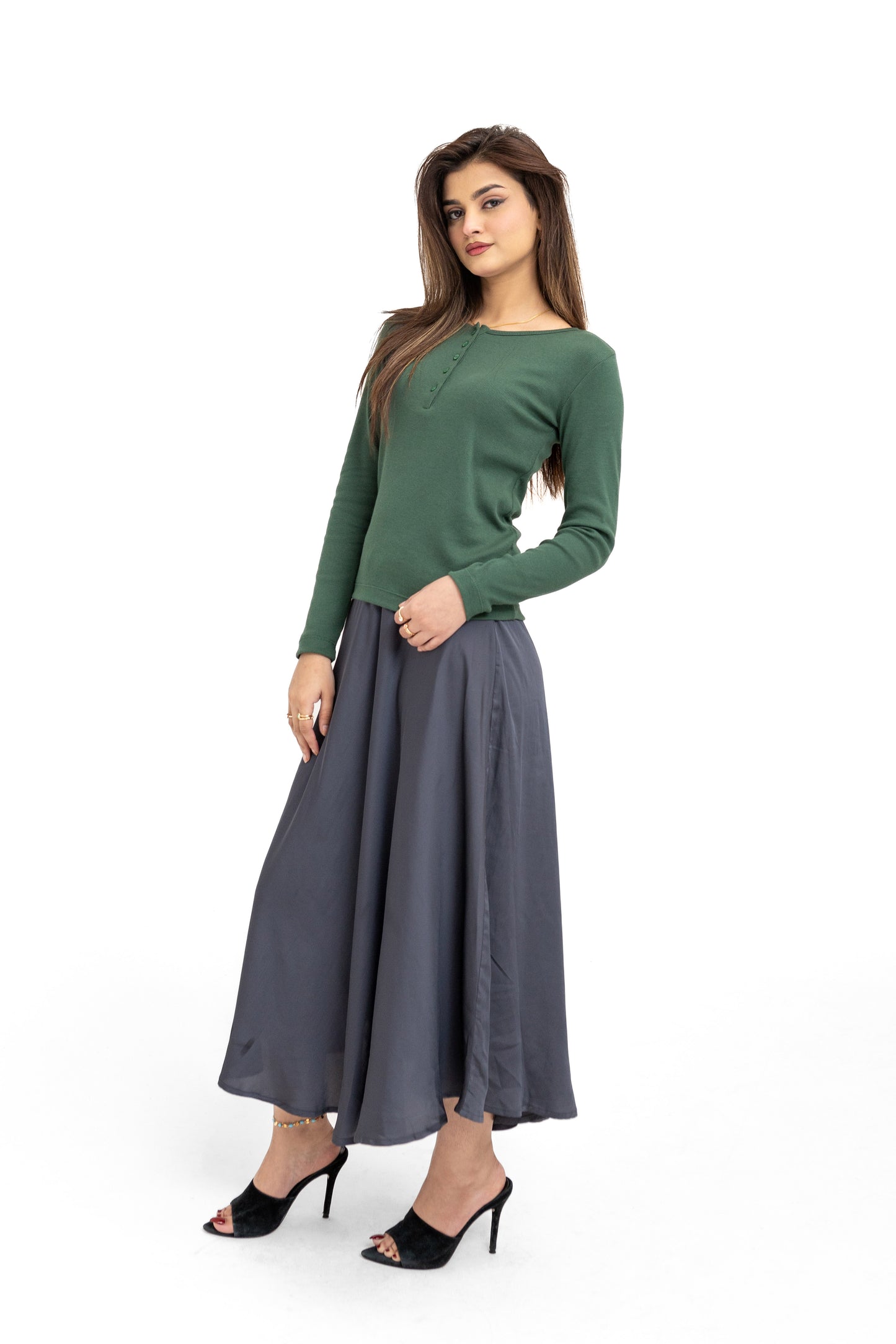 Henley Top in Forest Green