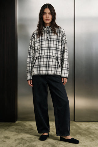 Flannel Mock Neck / GREY FLANNEL MOCKNECK ATTIR-WOMEN