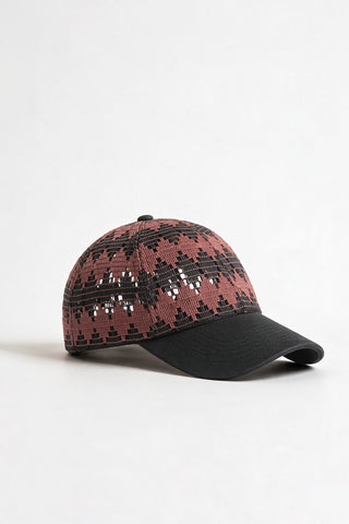 Crochet Panel Baseball Cap / BROWN CAP ATTIR-UNISEX