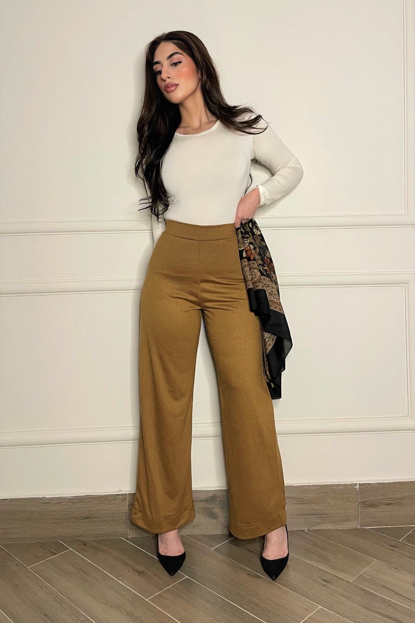 Culottes Trousers in Camel