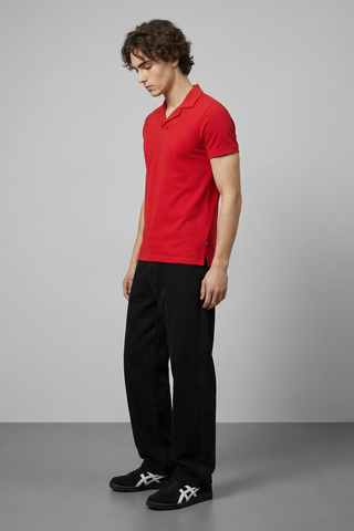 Revere Polo Shirt in Crimson Red