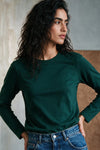 Long Sleeves T-shirt / GREEN / BOTTLE GREEN TEE ATTIR-WOMEN