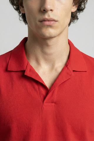Revere Polo Shirt in Crimson Red