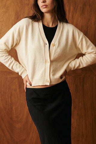 Soft Knitted Cardigan in Cream