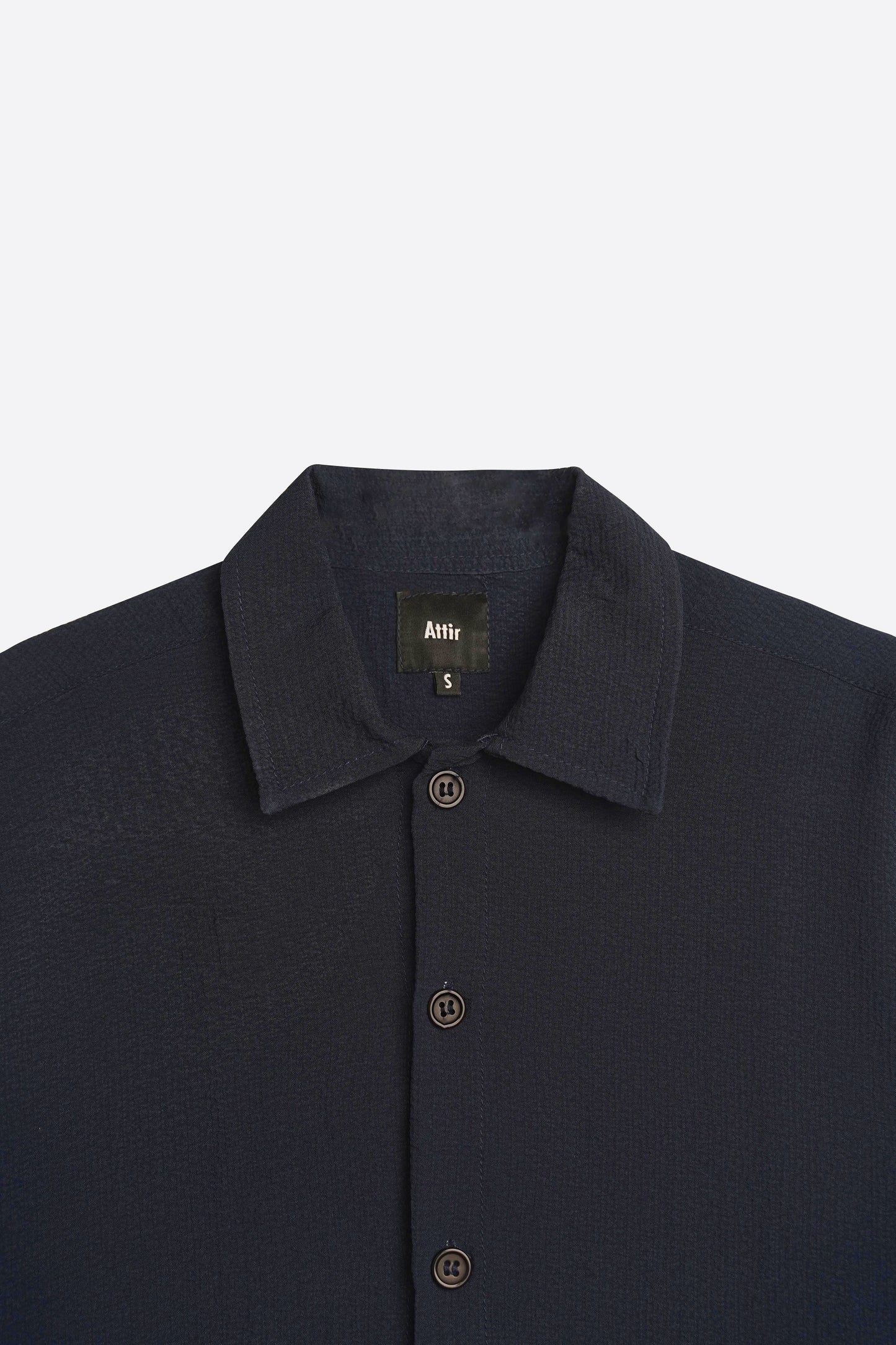 Creased-Effect Shirt in Blue