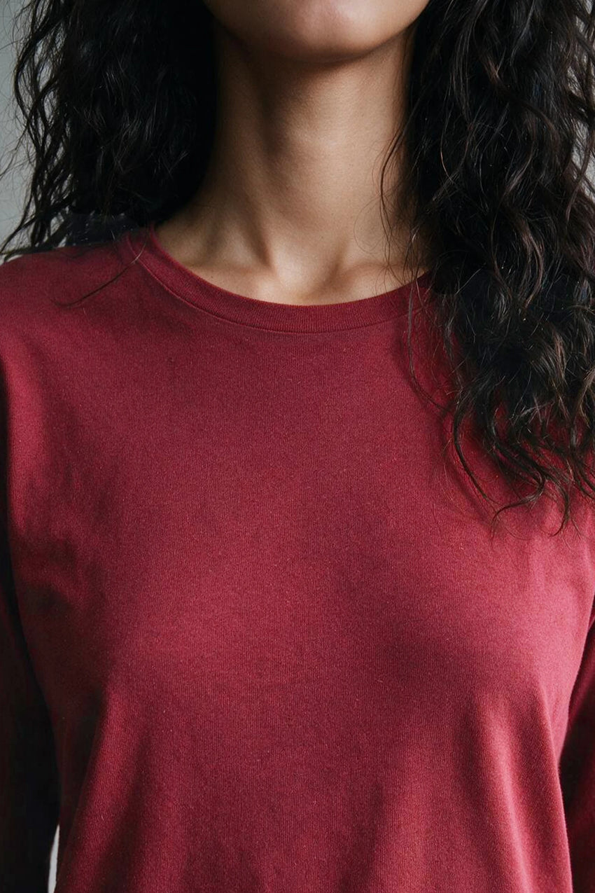 Long Sleeves T-shirt / MAROON TEE ATTIR-WOMEN
