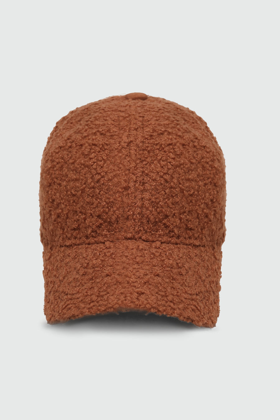 Teddy Fur Baseball Cap in Brown