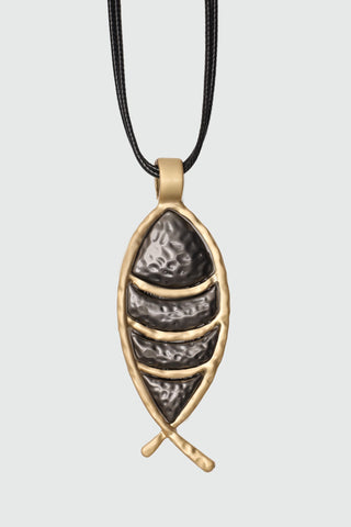 Sculpted Drop Pendant Necklace NECKLACE ATTIR-WOMEN