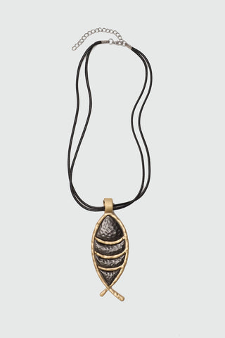 Sculpted Drop Pendant Necklace NECKLACE ATTIR-WOMEN