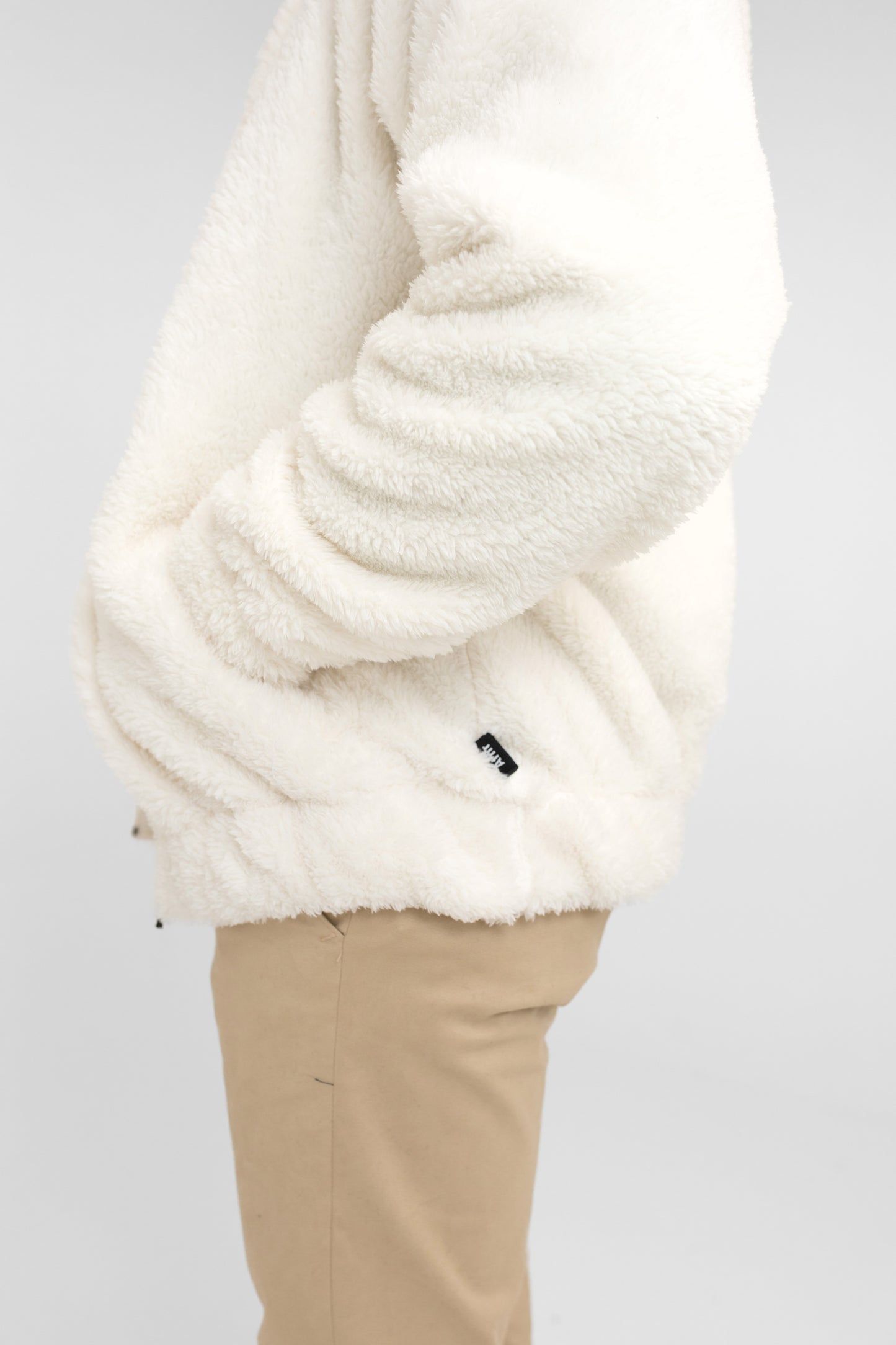 Teddy Fur Mock Jacket in White