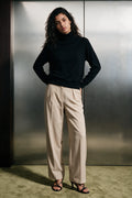 Knitted Turtleneck Sweater / BLACK SWEATER ATTIR-WOMEN