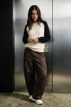 Raglan Knit Sweater / BLACK & CREAM SWEATER ATTIR-UNISEX