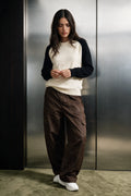 Raglan Knit Sweater / BLACK & CREAM SWEATER ATTIR-UNISEX