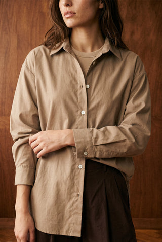 Basic Relaxed Shirt in Beige