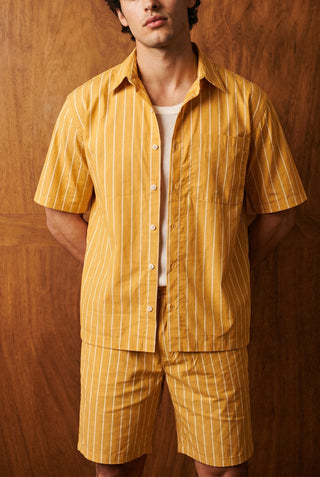 Basic Shorts in Yellow Stripe