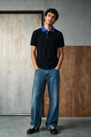 Contrast Collar Detail Polo Shirt POLO ATTIR-MEN