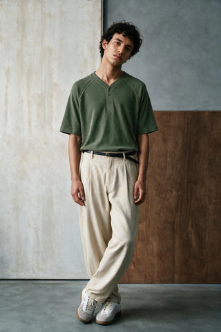 Baseball Neck Henley Shirt HENLEY ATTIR-MEN