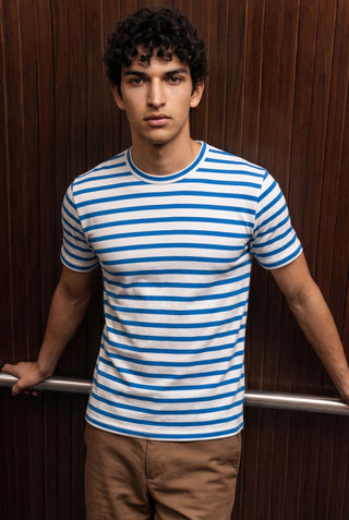 Perfect Fit Striped T-shirt in Blue