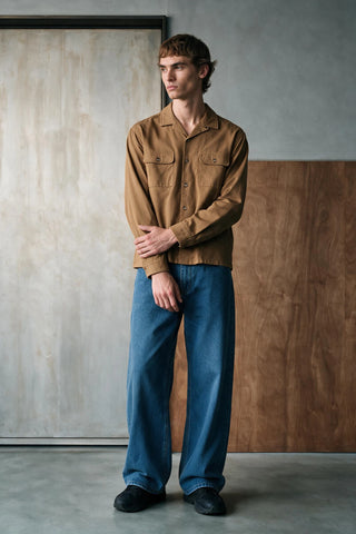 Camp Collar Twill Shacket OVERSHIRT ATTIR-MEN