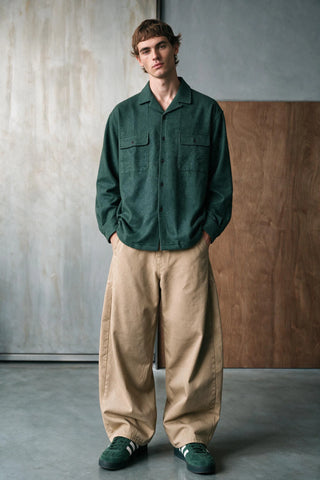 Camp Collar Brushed Shacket OVERSHIRT ATTIR-MEN