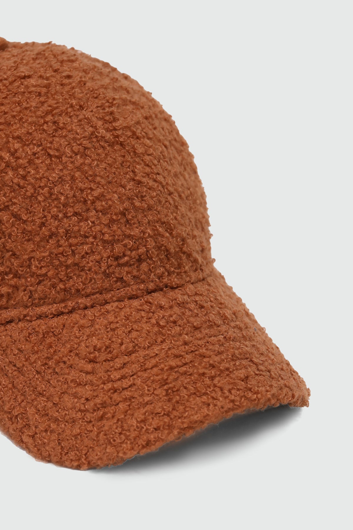 Teddy Fur Baseball Cap in Brown CAP ATTIR-UNISEX