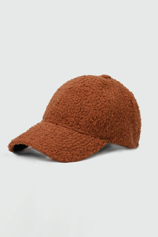 Teddy Fur Baseball Cap in Brown CAP ATTIR-UNISEX