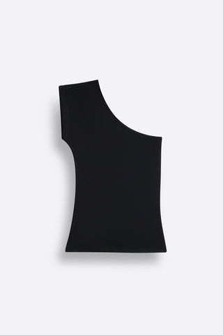 One Shoulder Top in Black