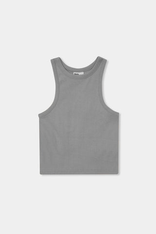 Rib-Knit Tank Top in Space Grey