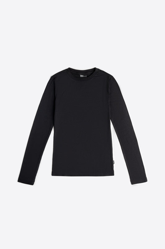 Fitted Top with Long sleeves in Black