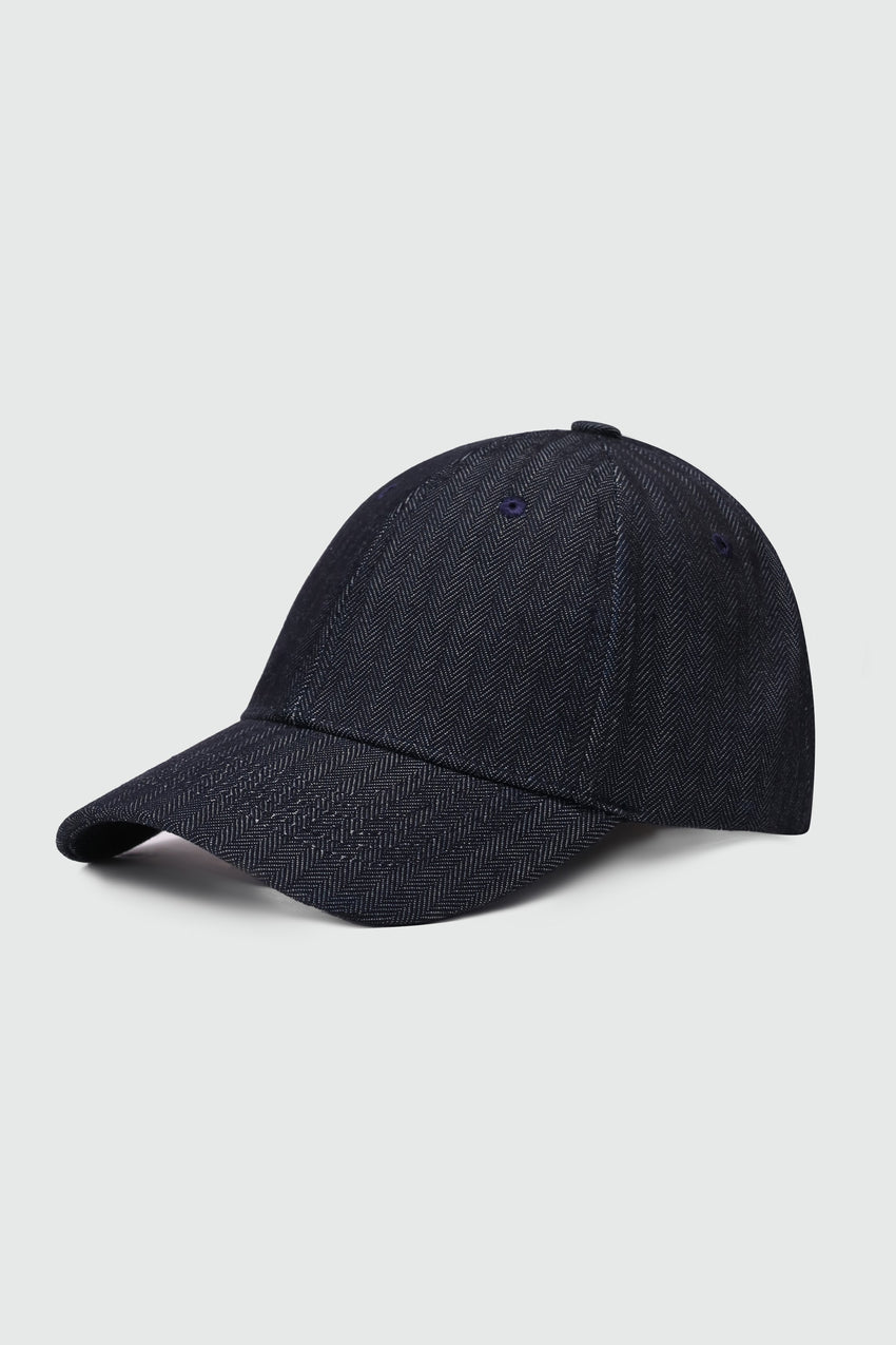 Herringbone Denim Baseball Cap CAP ATTIR-UNISEX
