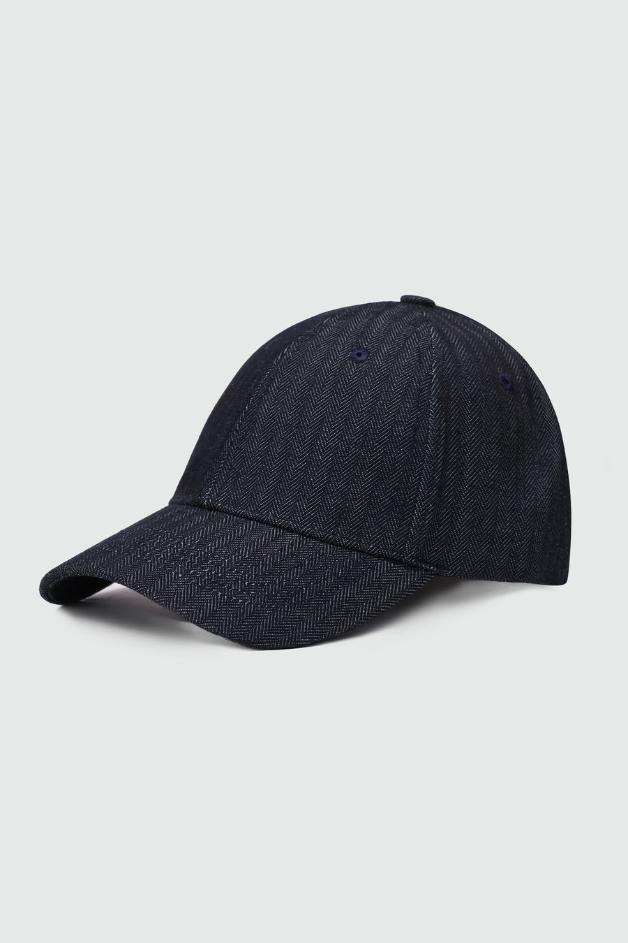 Herringbone Denim Baseball Cap