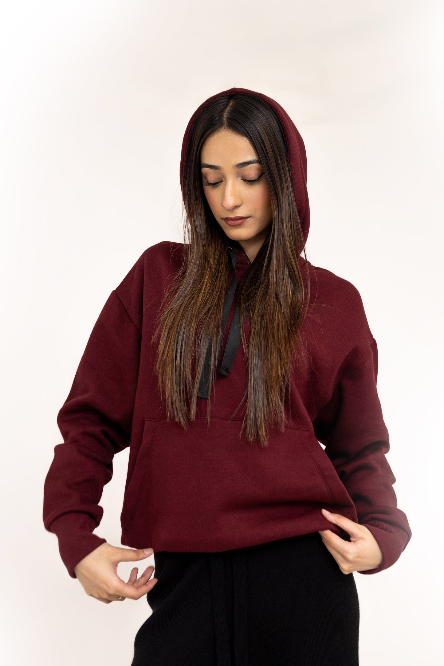 Supersoft Oversized Hoodie in Maroon