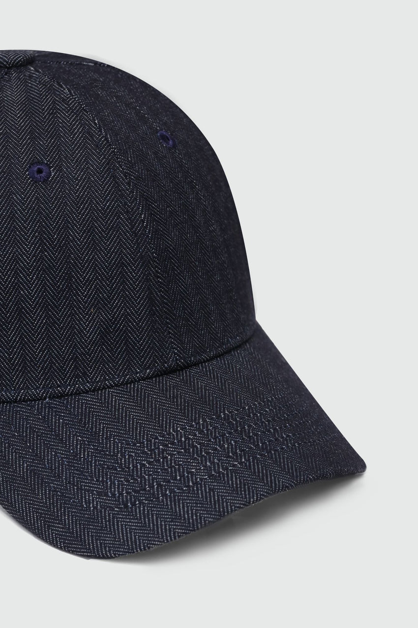 Herringbone Denim Baseball Cap CAP ATTIR-UNISEX