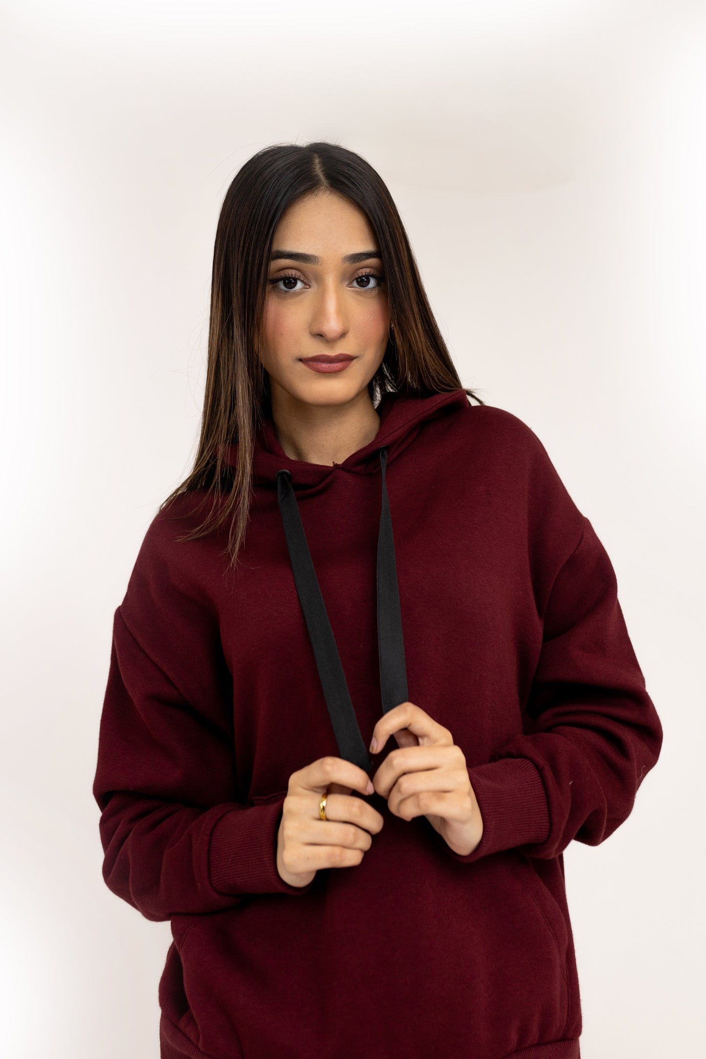 Supersoft Oversized Hoodie in Maroon