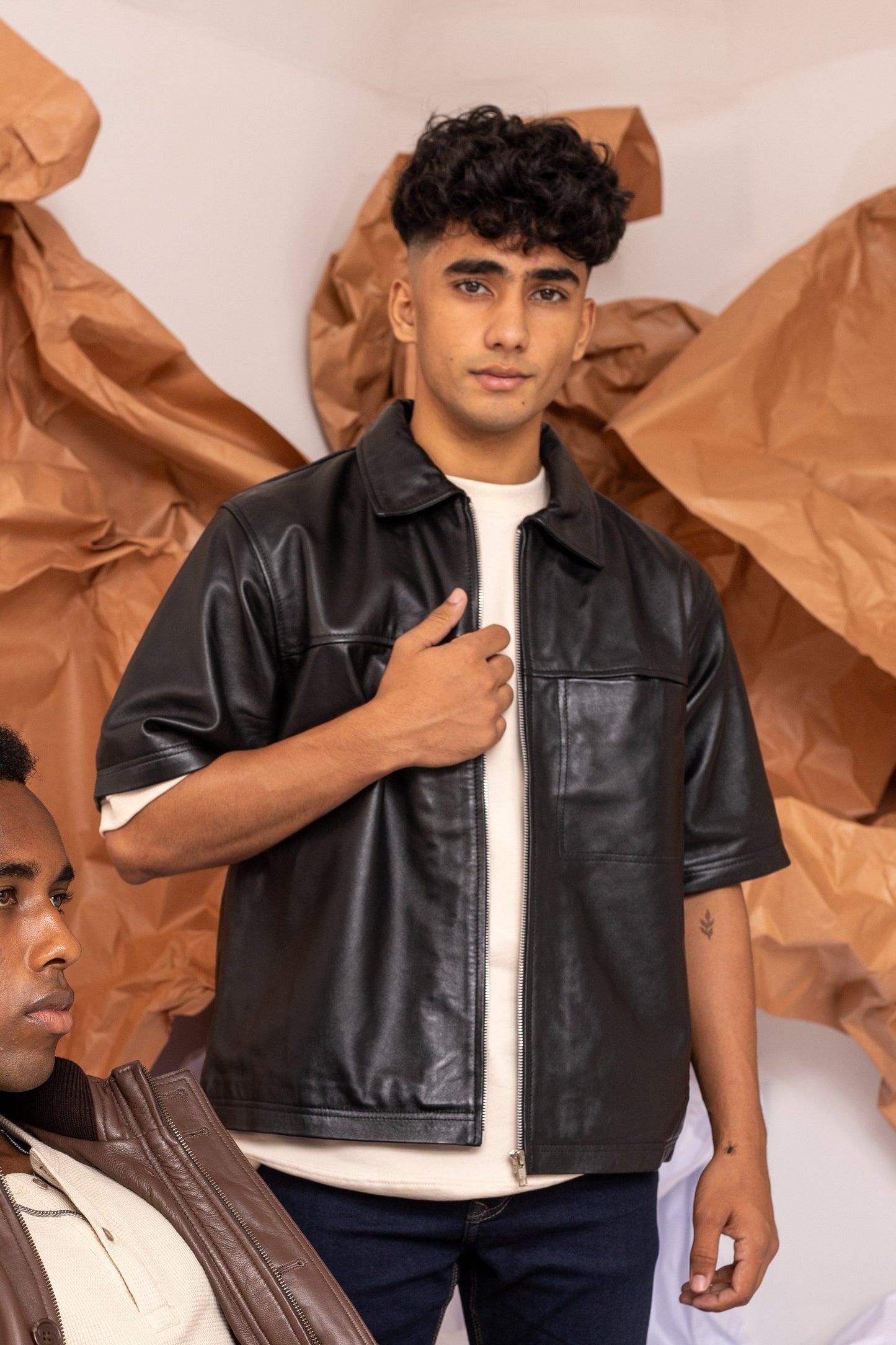 Oversized Leather Overshirt