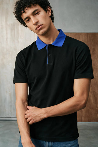 Contrast Collar Detail Polo Shirt POLO ATTIR-MEN