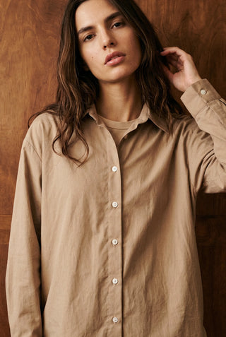 Basic Relaxed Shirt in Beige