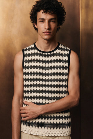 Crochet Tank Top / OFF WHITE TANKTOP ATTIR-MEN