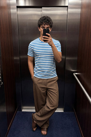Perfect Fit Striped T-shirt in Blue