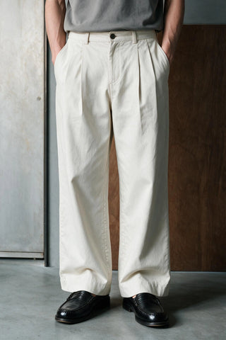 Relaxed Double Pleats Twill Pant PANT ATTIR-MEN