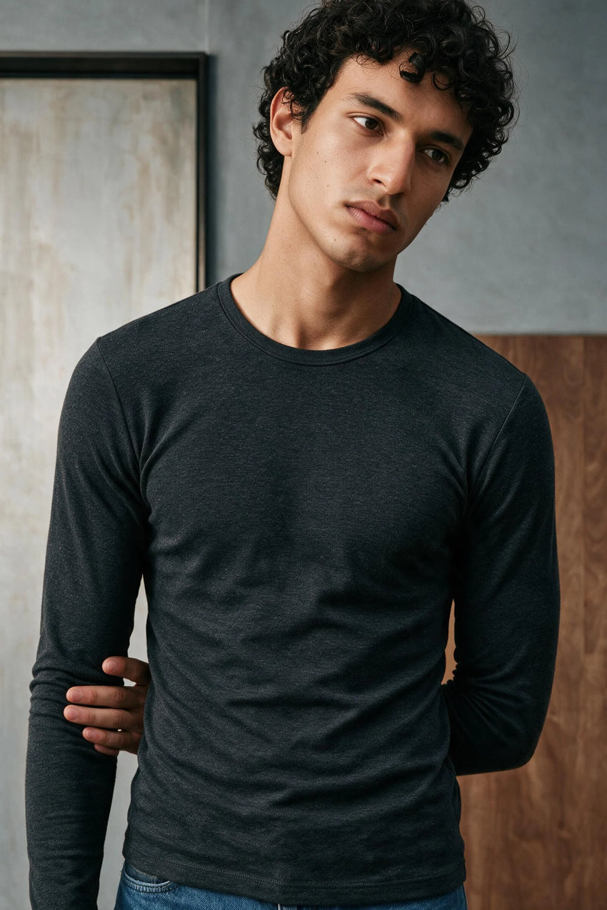 Long Sleeves Perfect T-shirt / GRAY TEE ATTIR-MEN