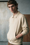 Pocket-detail Polo Shirt / BEIGE POLO ATTIR-MEN