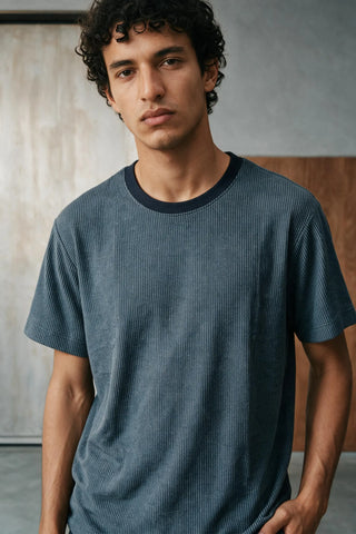 Jacquard Knit T-shirt TEE ATTIR-MEN