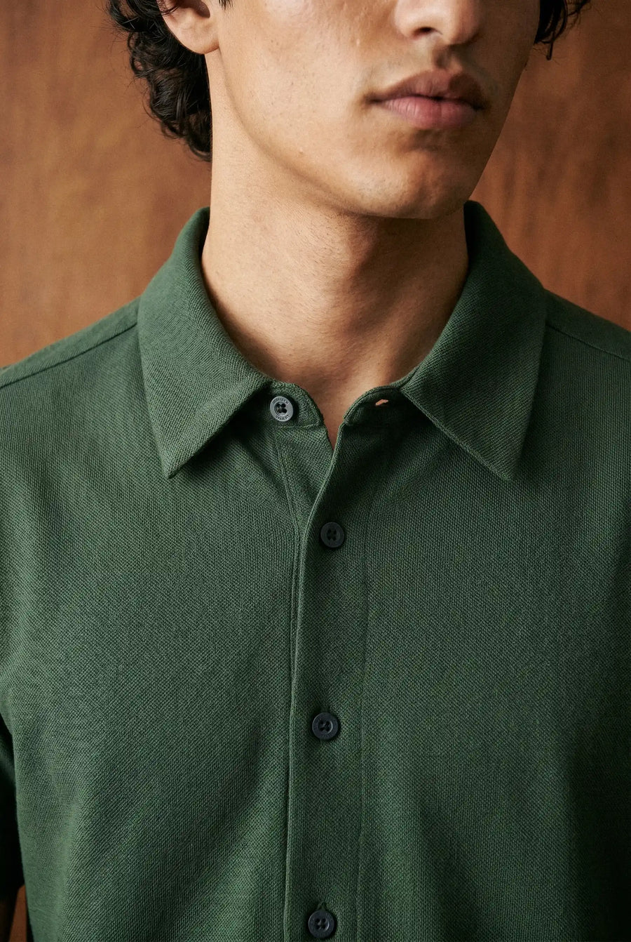 Pique Relaxed-fit Shirt in Forest Green