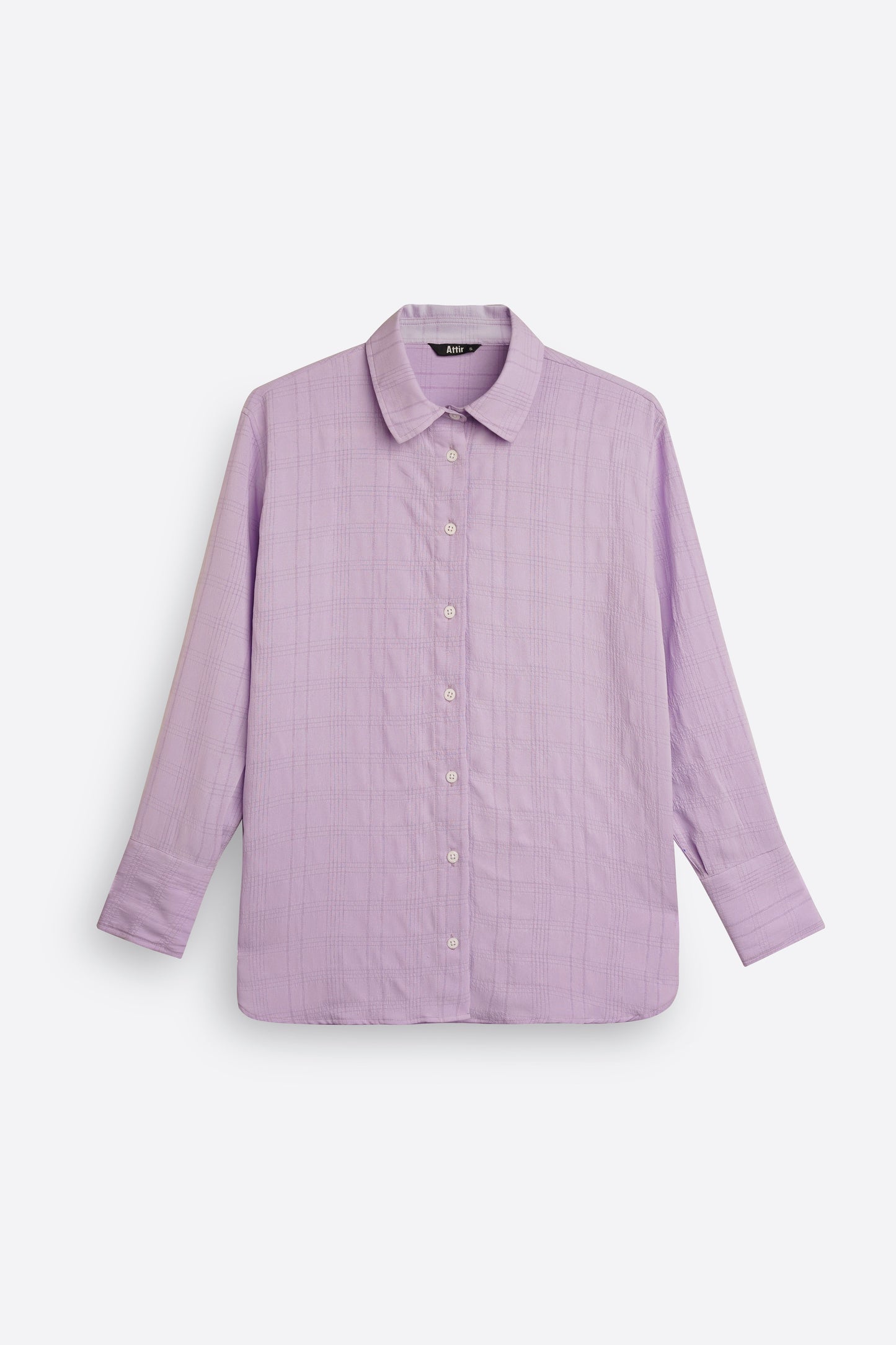 Oversized Textured Shirt in Lilac